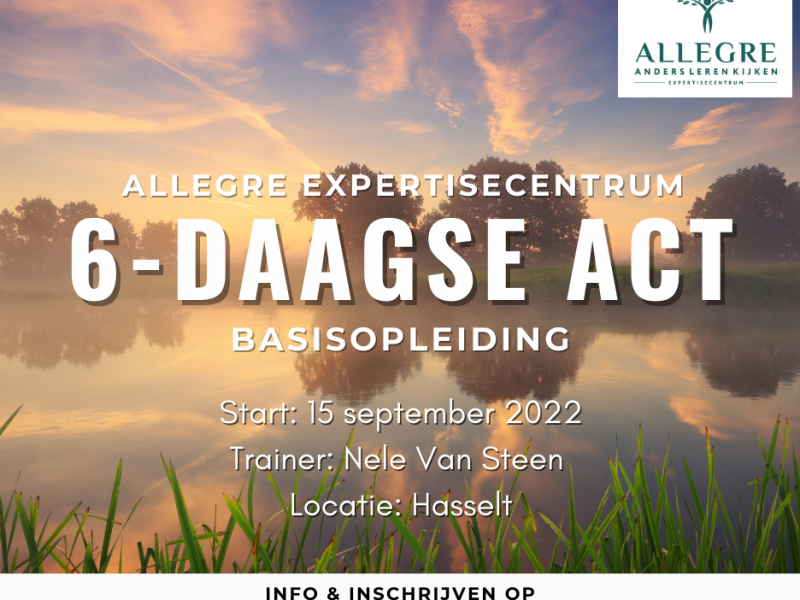 6-daagse basisopleiding ACT te Hasselt - ODB 1002124-001- met start op 15 september 2022
