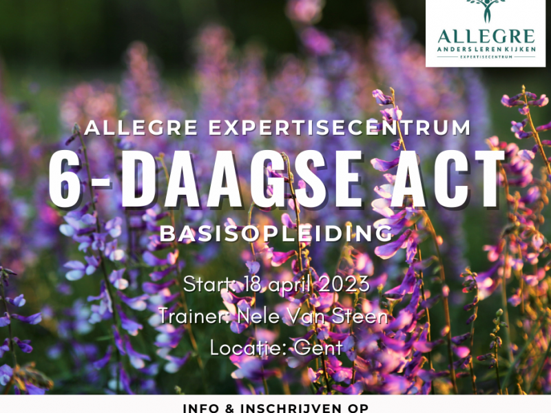 6-daagse basisopleiding ACT te Gent - ODB 1002124-001 - met start op 18 april 2023