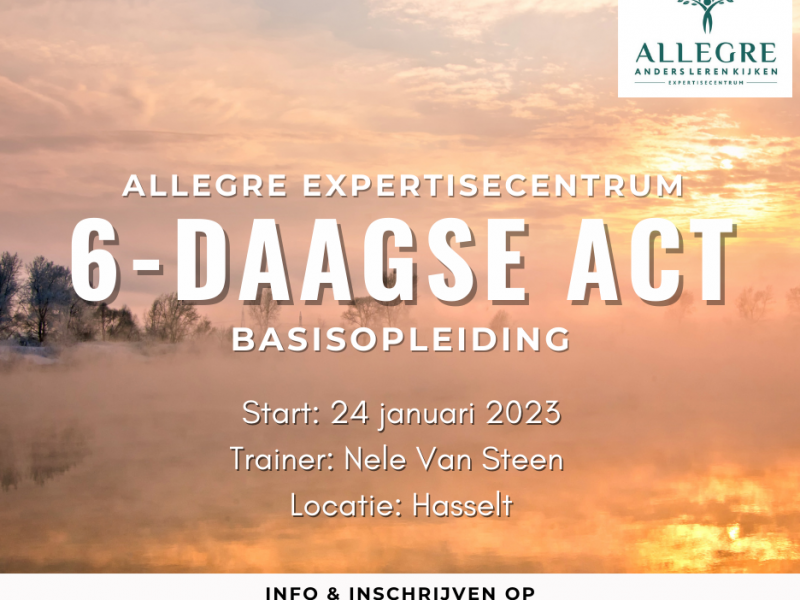 6-daagse basisopleiding ACT te Hasselt - ODB 1002124-001 - met start op 24 januari 2023