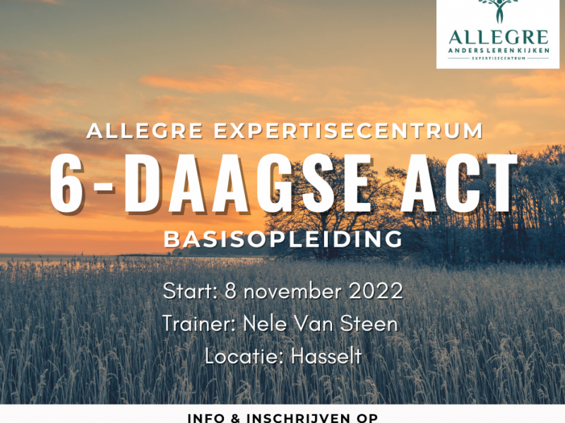 6-daagse basisopleiding ACT te Hasselt - ODB 1002124-001- met start op 8 november 2022